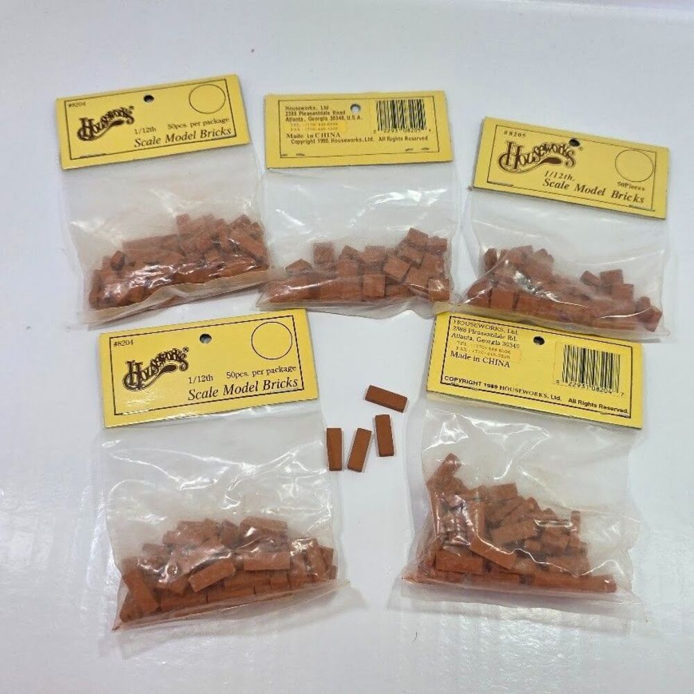 Houseworks 1:12 Scale Model Bricks Model #8204 and #8205 Five Bags Dollhouse